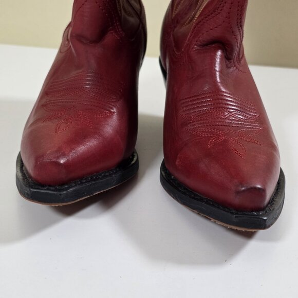 Laredo Western 51055 Boot Women 6.5 Madison Burnished Red Leather Stitch Cowgirl - Picture 5 of 16